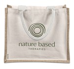 Okiyo Chinsai Midi Jute & Cotton Tote 2 Okiyo Chinsai Midi Jute & Cotton Tote