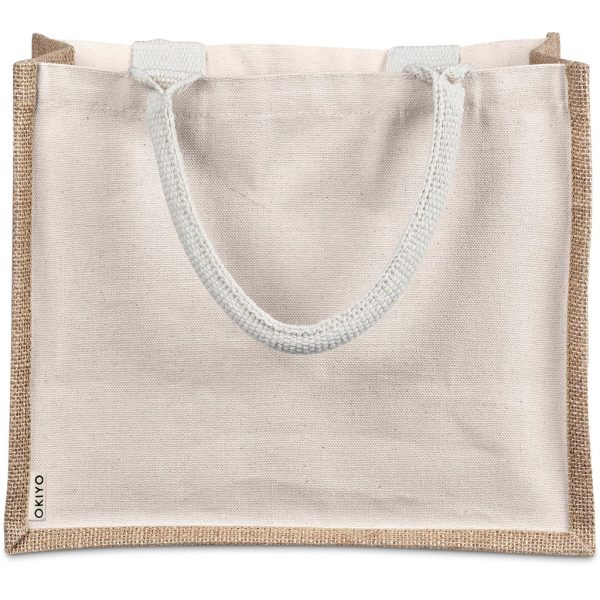 Okiyo Chinsai Midi Jute & Cotton Tote 8 Okiyo Chinsai Midi Jute & Cotton Tote