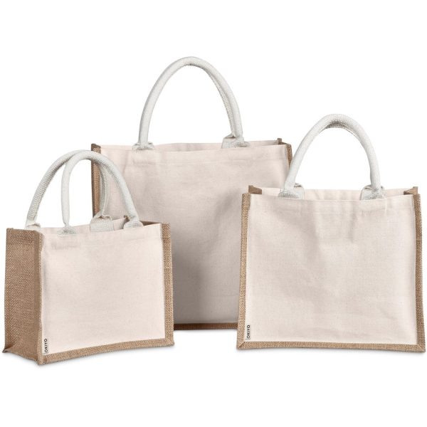 Okiyo Chinsai Mini Jute & Cotton Gift Bag 2 Okiyo Chinsai Mini Jute & Cotton Gift Bag