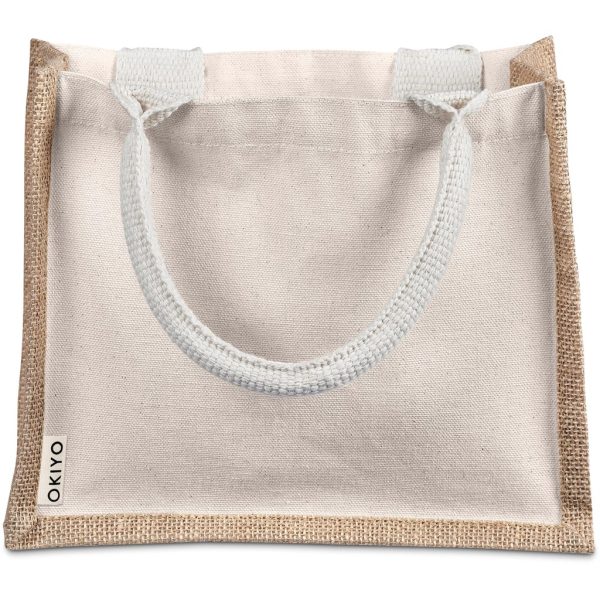 Okiyo Chinsai Mini Jute & Cotton Gift Bag 3 Okiyo Chinsai Mini Jute & Cotton Gift Bag