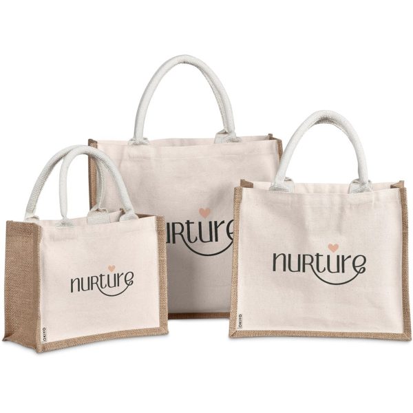 Okiyo Chinsai Mini Jute & Cotton Gift Bag 8 Okiyo Chinsai Mini Jute & Cotton Gift Bag
