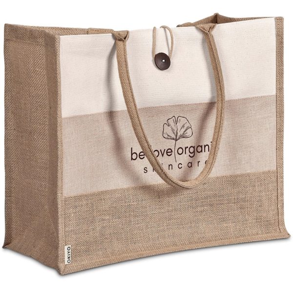 Okiyo Fukei Jute & Cotton Tote 6 Okiyo Fukei Jute & Cotton Tote