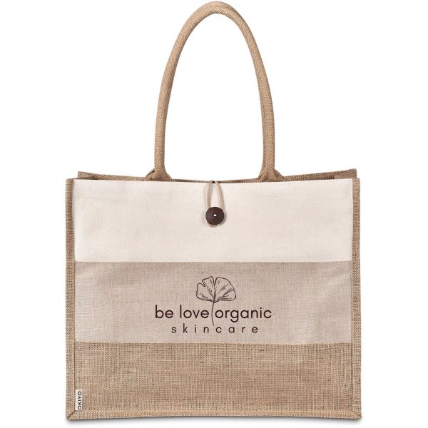Okiyo Fukei Jute & Cotton Tote 7 Okiyo Fukei Jute & Cotton Tote