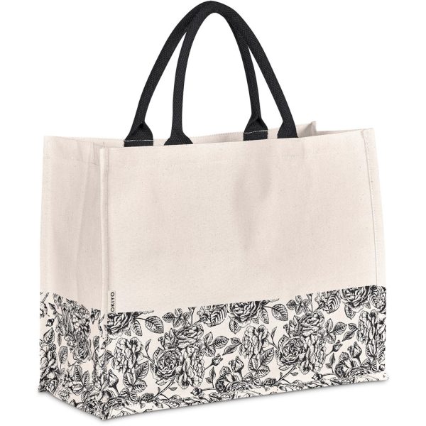 Okiyo Hana Printed Cotton Tote 4 Okiyo Hana Printed Cotton Tote
