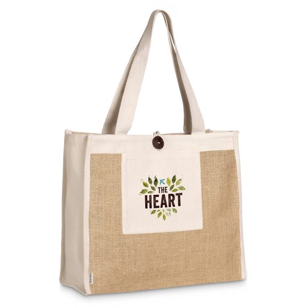 Okiyo Hikari Jute & Cotton Tote Okiyo Hikari Jute & Cotton Tote