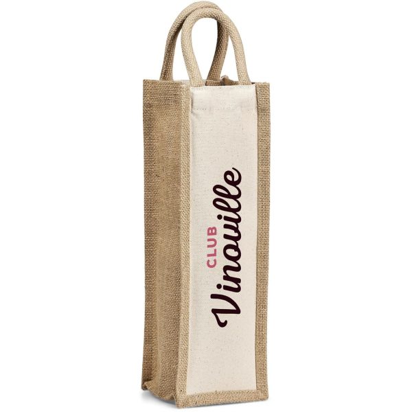 Okiyo Inshu Jute & Cotton Wine Tote Okiyo Inshu Jute & Cotton Wine Tote
