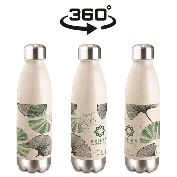 Okiyo Kimi Wheat Straw Water Bottle - 680ml1 Okiyo Kimi Wheat Straw Water Bottle - 680ml