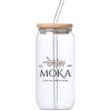 Okiyo Natsu Glass & Bamboo Tumbler & Straw - 500ml Okiyo Natsu Glass & Bamboo Tumbler & Straw - 500ml