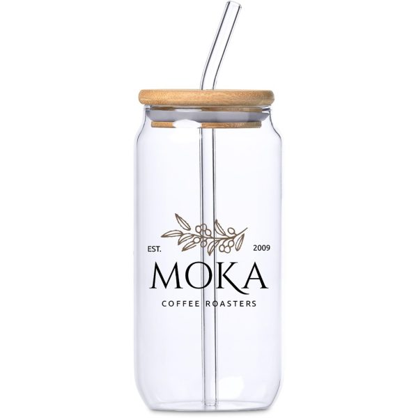 Okiyo Natsu Glass & Bamboo Tumbler & Straw - 500ml Okiyo Natsu Glass & Bamboo Tumbler & Straw - 500ml