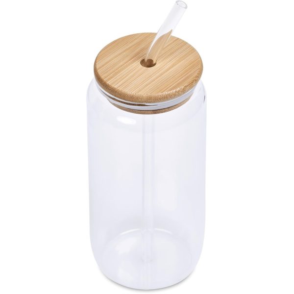 Okiyo Natsu Glass & Bamboo Tumbler & Straw - 500ml2 Okiyo Natsu Glass & Bamboo Tumbler & Straw - 500ml