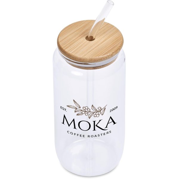 Okiyo Natsu Glass & Bamboo Tumbler & Straw - 500ml4 Okiyo Natsu Glass & Bamboo Tumbler & Straw - 500ml