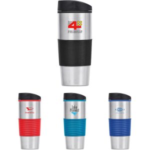 Ridge Stainless Steel & Plastic Double-Wall Tumbler - 450ml Ridge Stainless Steel & Plastic Double-Wall Tumbler - 450ml