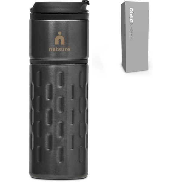 Serendipio Binary Stainless Steel & Plastic Double-Wall Tumbler - 450ml5 Serendipio Binary Stainless Steel & Plastic Double-Wall Tumbler - 450ml