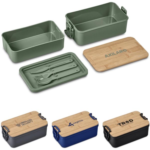 Urban Terrain Lakeside Double Layer Lunch Box & Cutlery Set Urban Terrain Lakeside Double Layer Lunch Box & Cutlery Set
